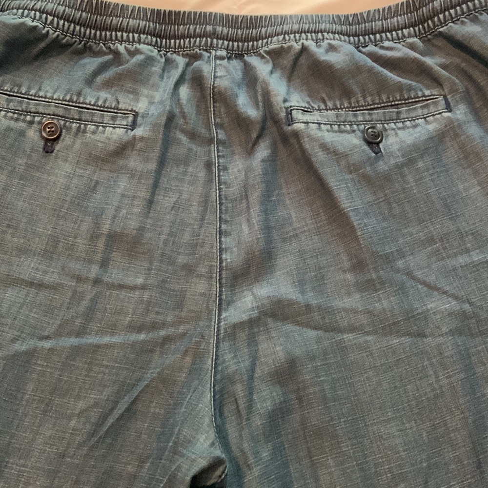 Talbots Easy Drawstring Long Chambray Pants. Wome… - image 3